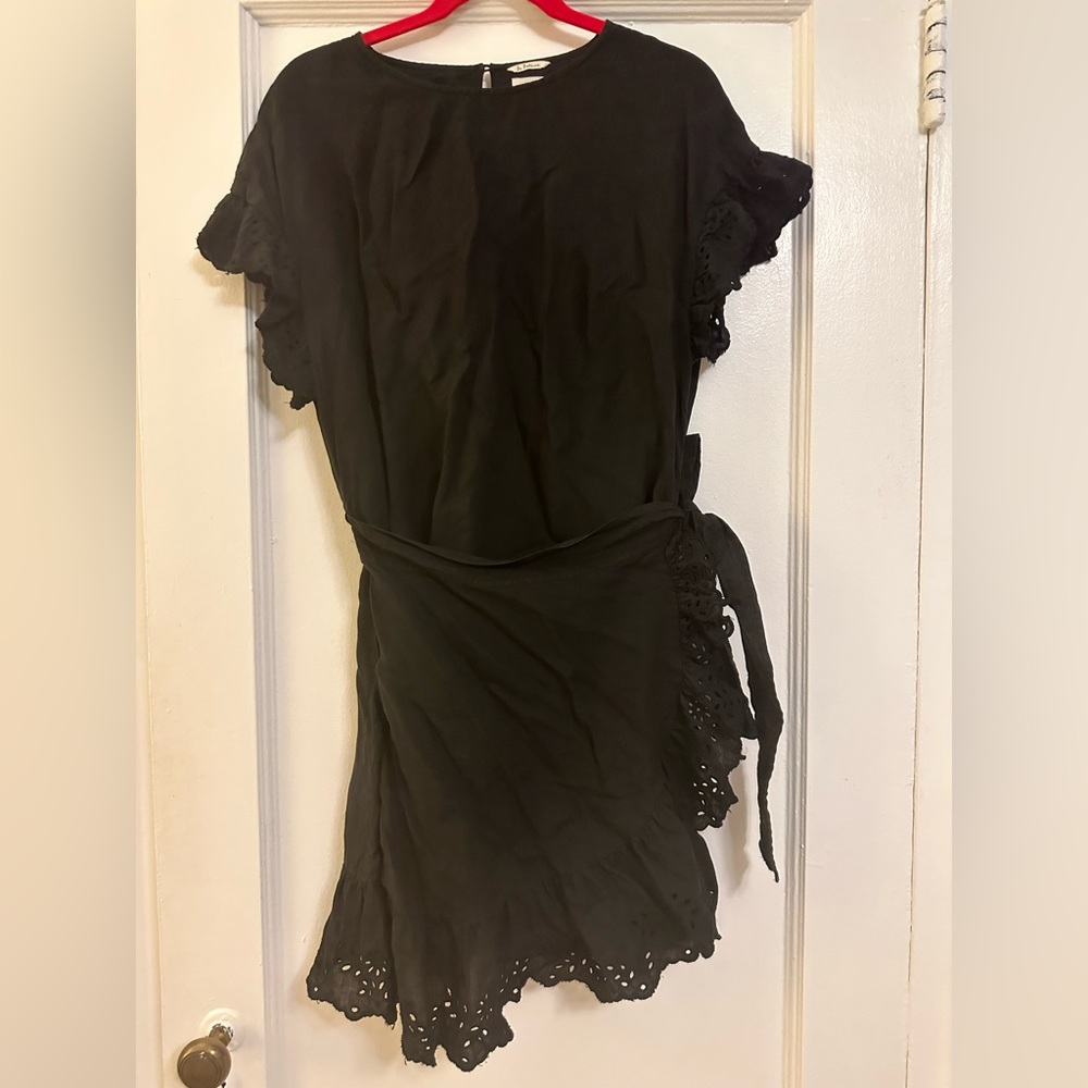Black faux wrap dress, Wilfred, Aritzia, size M